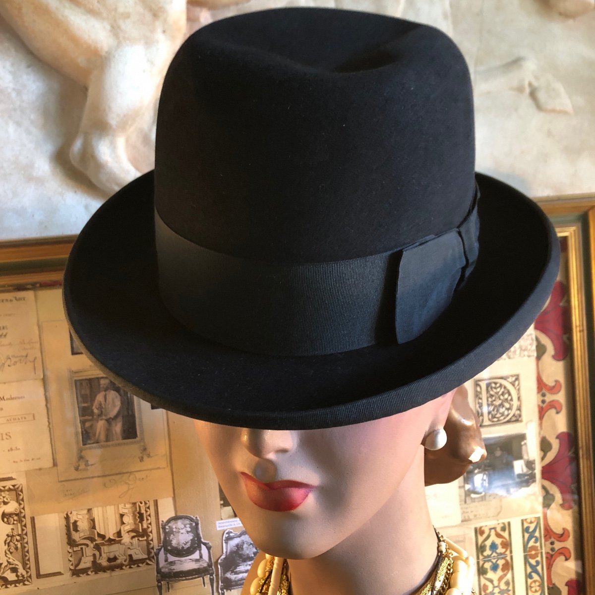 Borsalino Wool Felt Hat. Size 56-photo-3