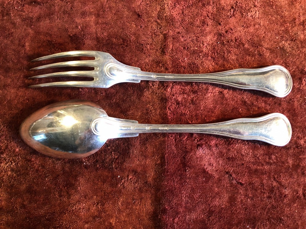 Cutlery (x5) Forks & Spoons. Silver Plated. Halphen-photo-1