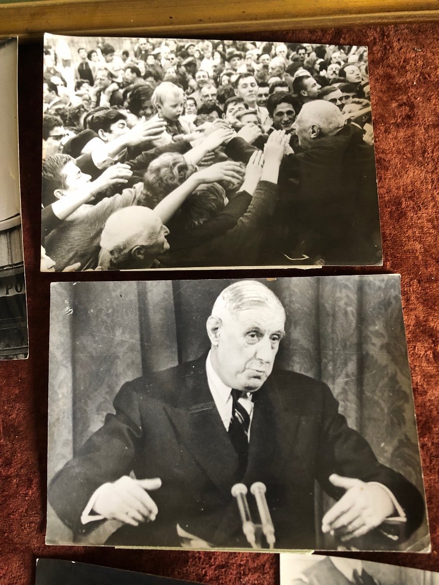 Photos Originales De Presse (x11). Général De Gaulle (lot C)-photo-3