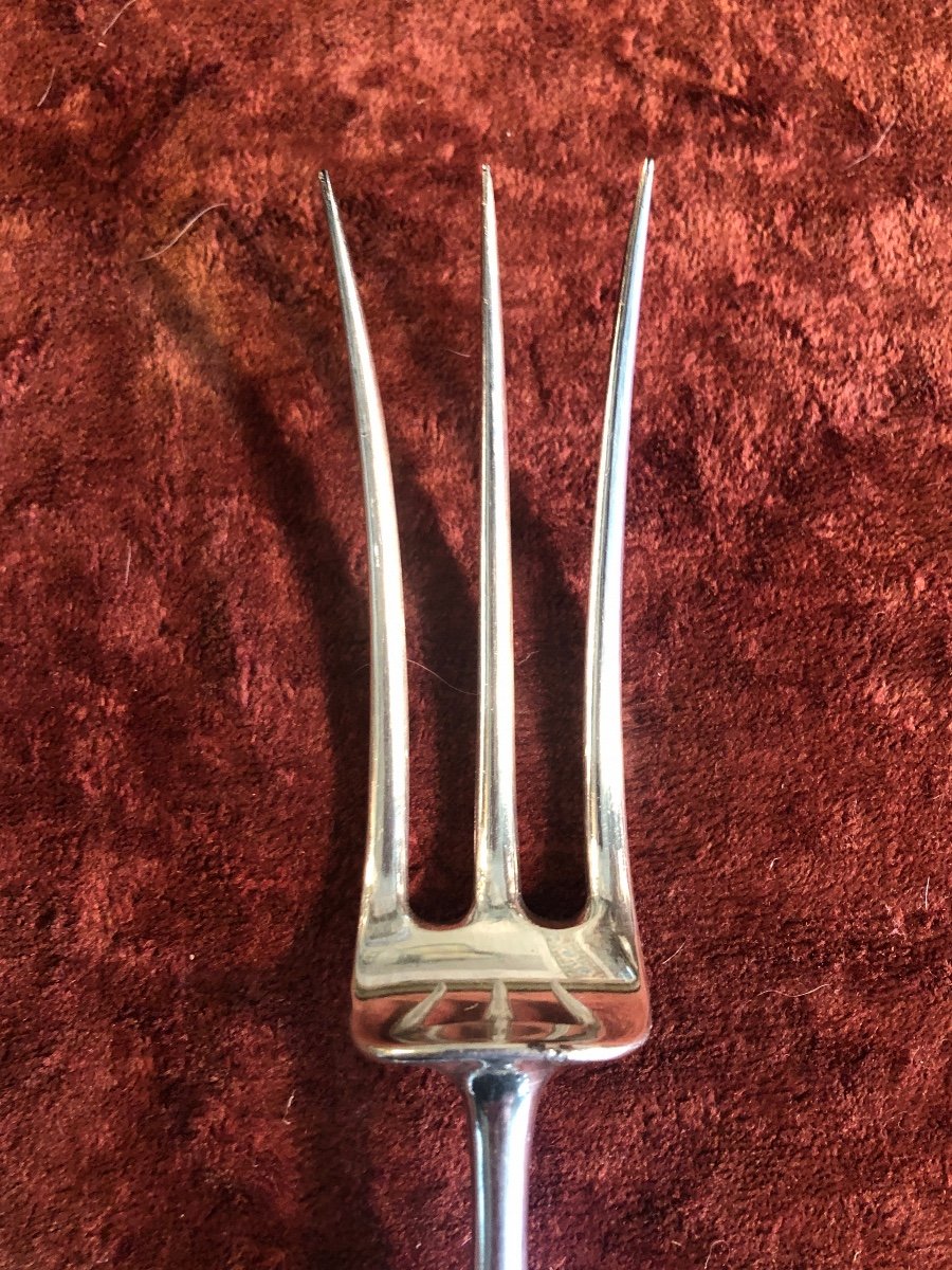 Couverts à Découper, Fourchette/couteau. Argent. Fin XIXème -photo-4