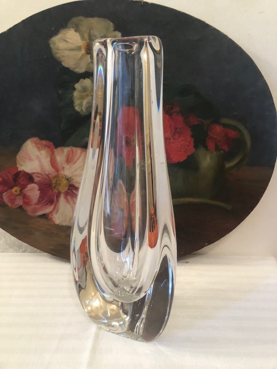 Vase En Cristal De St Louis, Pour Petit Bouquet De Fleurs. -photo-2