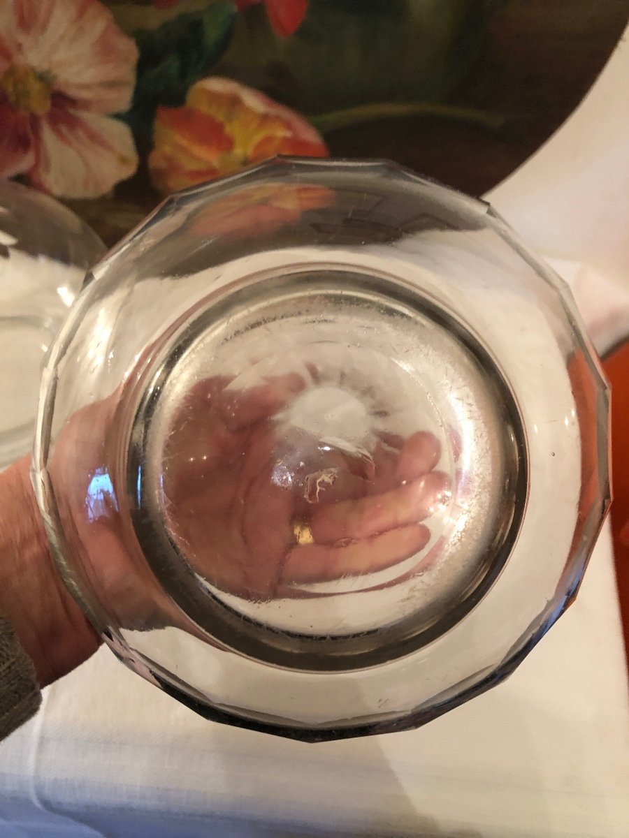 Pair Of Glass Wine Decanters. 19th Century. -photo-4