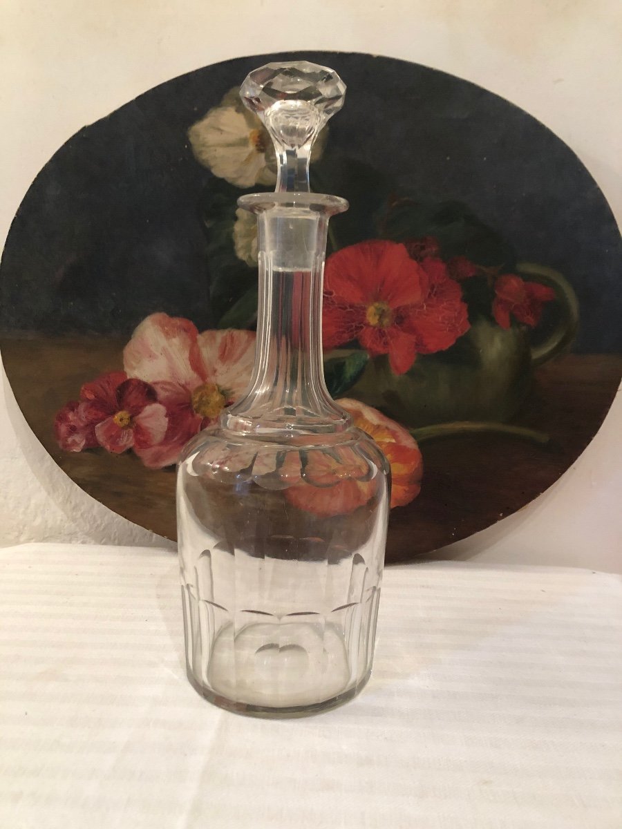 Crystal Wine Decanter, 19th Century-photo-4
