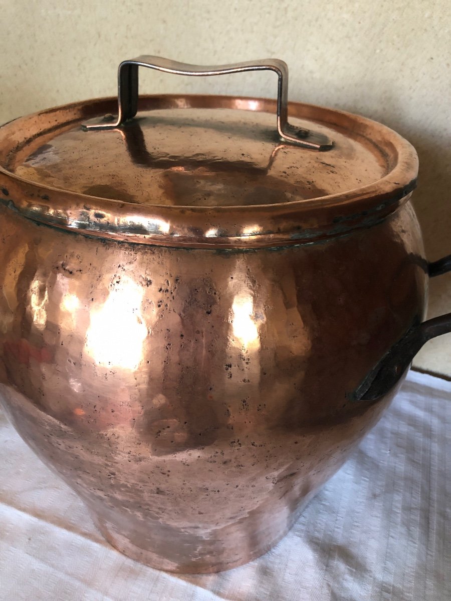 Copper Salt Cellar. Large Model. Early 19th Century-photo-3