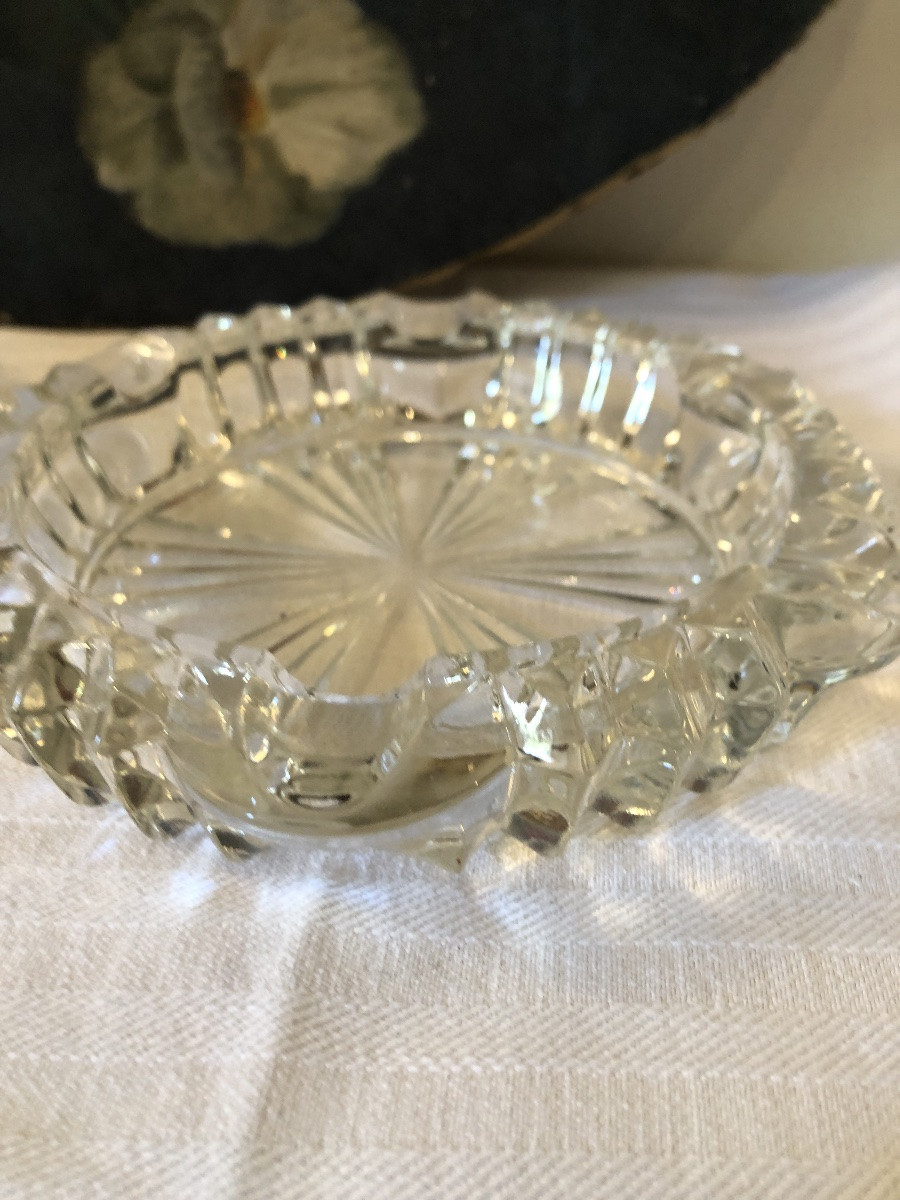Pair Of Crystal Coasters. Early 20th Century.-photo-4