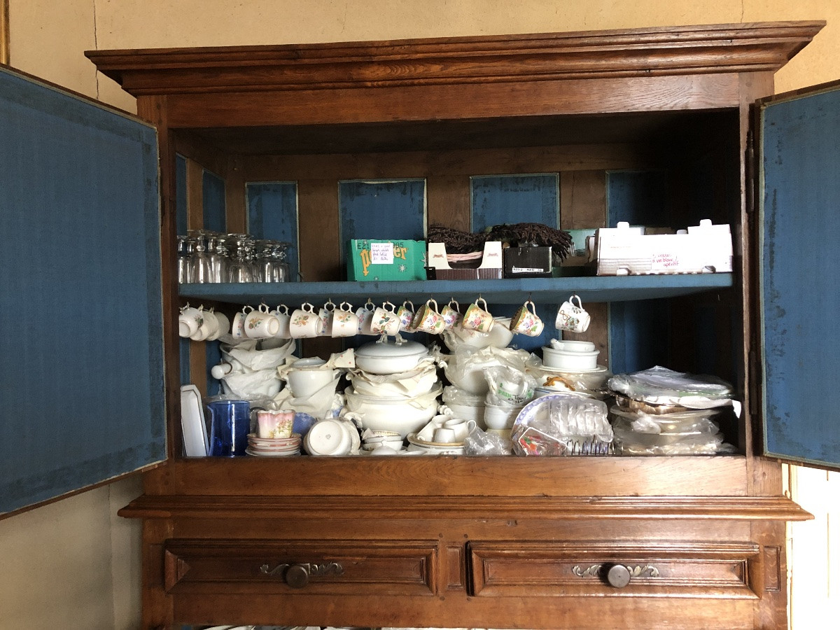 18th Century Norman Sideboard In Light Oak. Regency Period. 4 Doors And 2 Drawers. -photo-8