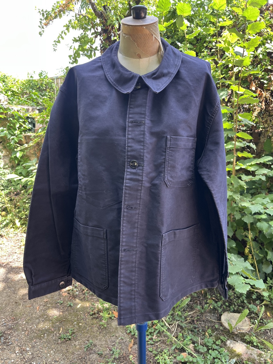 veste de travail en moleskine noir. LE BEAUFORT, vers les années 1970. Neuve jamais porte 