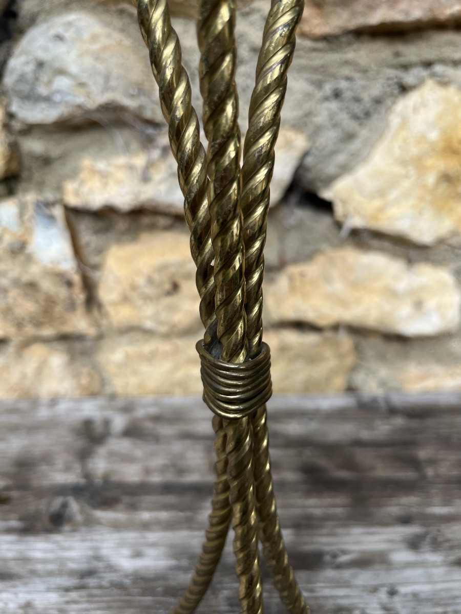 Hat Rack (x3) In Twisted Brass, 1950s/60s. Hat Display -photo-4