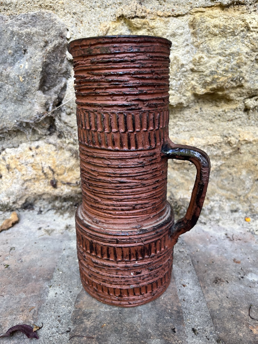 Vase pichet. Art Brutaliste. Spara Keramik. Vers 1950/60