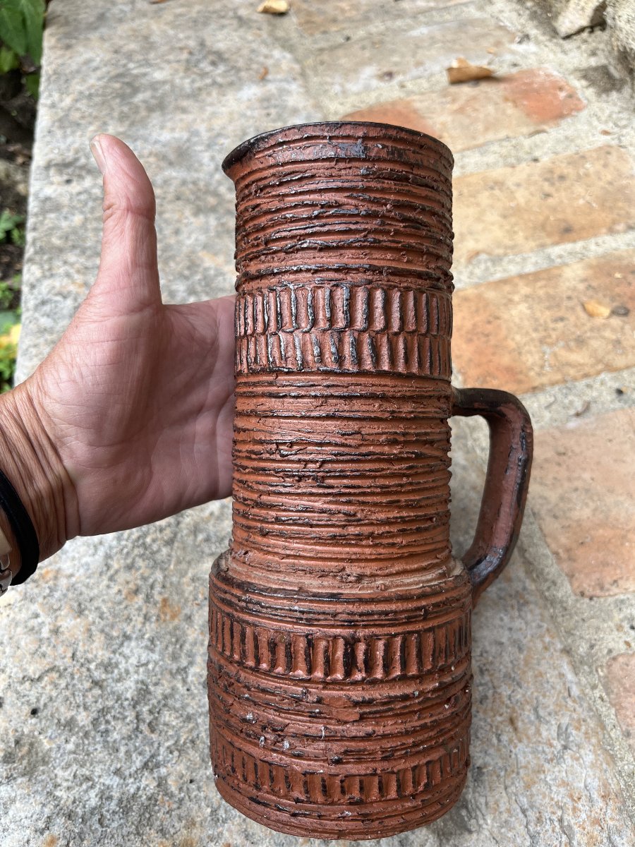 Vase pichet brutaliste, Spara Keramik. 1960/70-photo-1