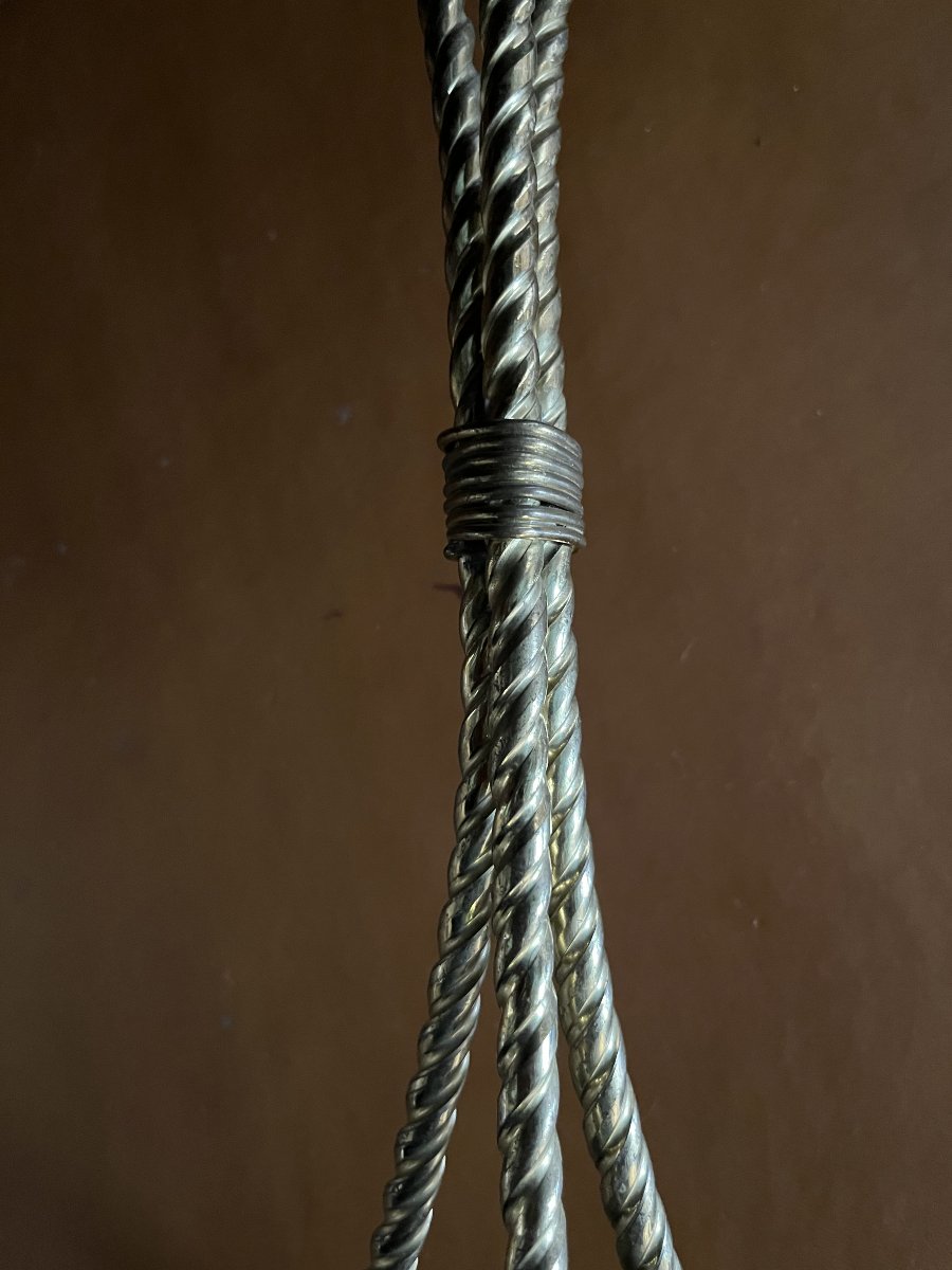 Porte chapeaux (x2)  en laiton torsadé. années 1950/60-photo-1