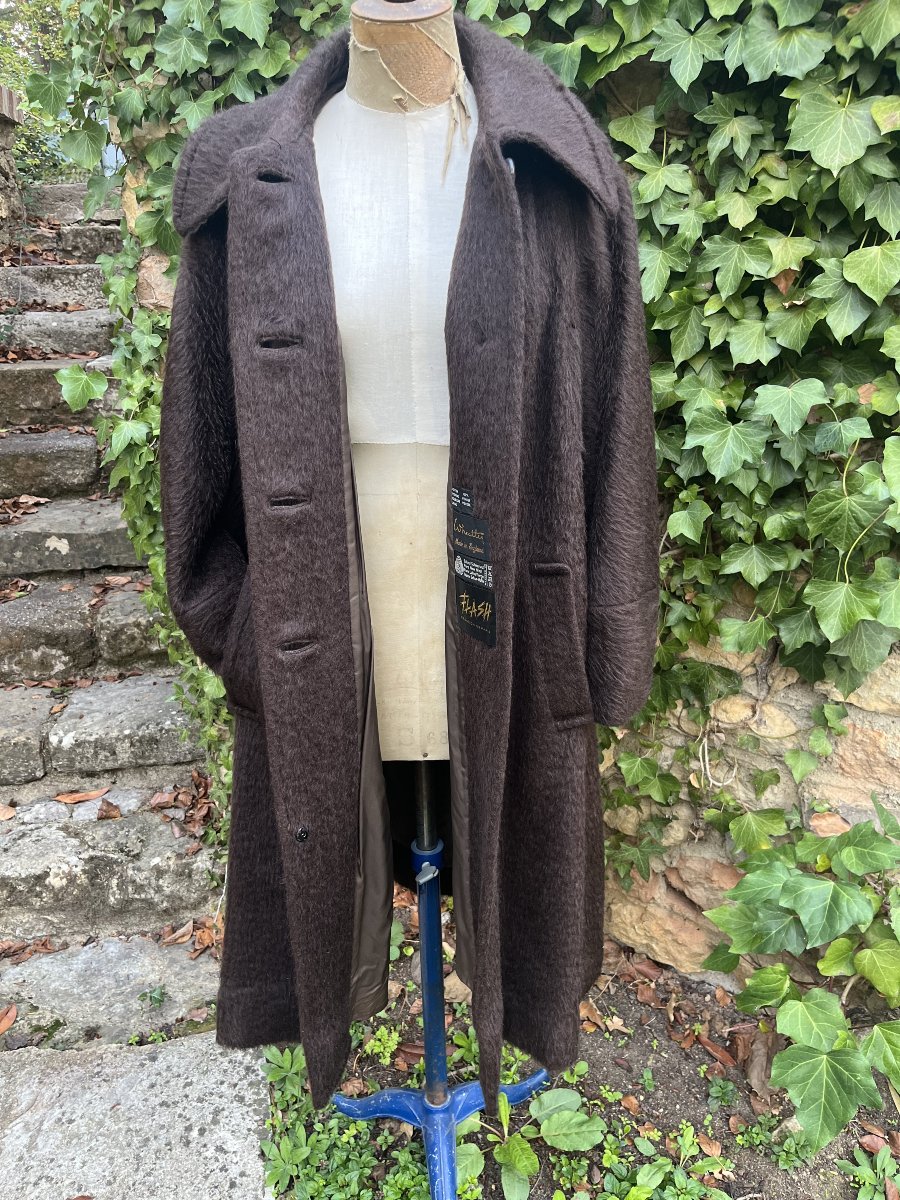Brown Pure Wool Coat, Bearskins Style. 1950s/60s. Made In England -photo-2