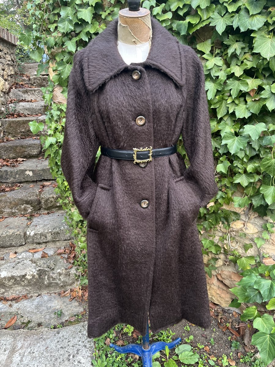 Brown Pure Wool Coat, Bearskins Style. 1950s/60s. Made In England -photo-1