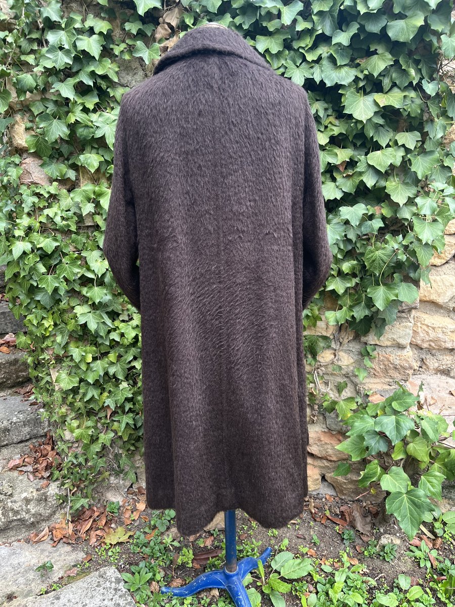 Brown Pure Wool Coat, Bearskins Style. 1950s/60s. Made In England -photo-2