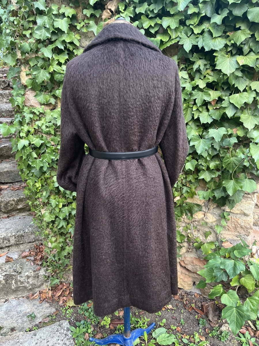 Brown Pure Wool Coat, Bearskins Style. 1950s/60s. Made In England -photo-4