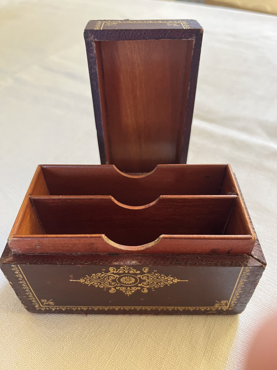 Desk Box Set, Leather Business Card Case-photo-1