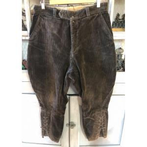 Heavy Velvet Hunting Trousers. Early 20th Century. Size 42. Adolphe Lafont 