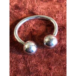 Silver Keychain. Ball Shape