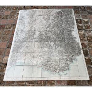 Carte géographique 1/200 000. service de l armée. Sud est de la France