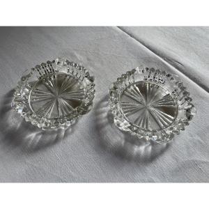 Dessous de Bouteille en cristal et cendriers 
