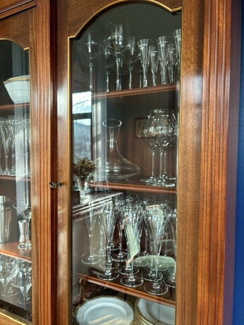 Large 2-body Bookcase In Mahogany Veneer-photo-3