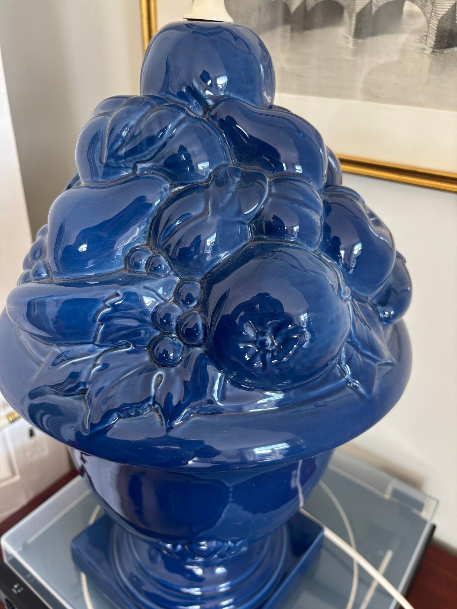 Lampe à poser - Céramique Bleue-photo-4