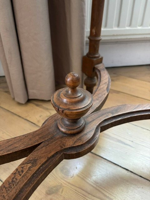 Small Louis XVI Oak Side Table-photo-1