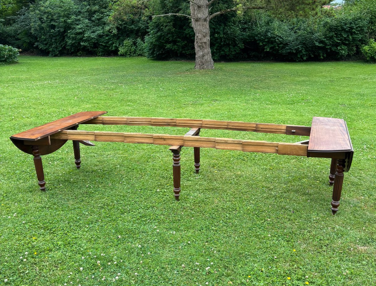 Large And Wide Walnut Reception Table-photo-3