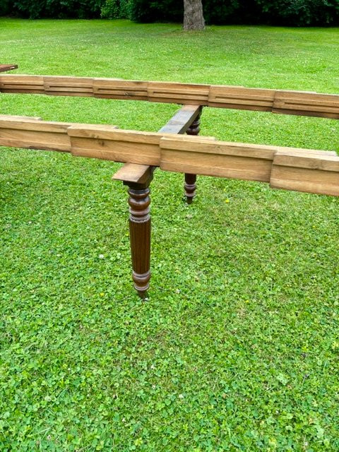 Large And Wide Walnut Reception Table-photo-4