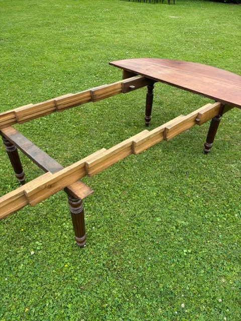 Large And Wide Walnut Reception Table-photo-5