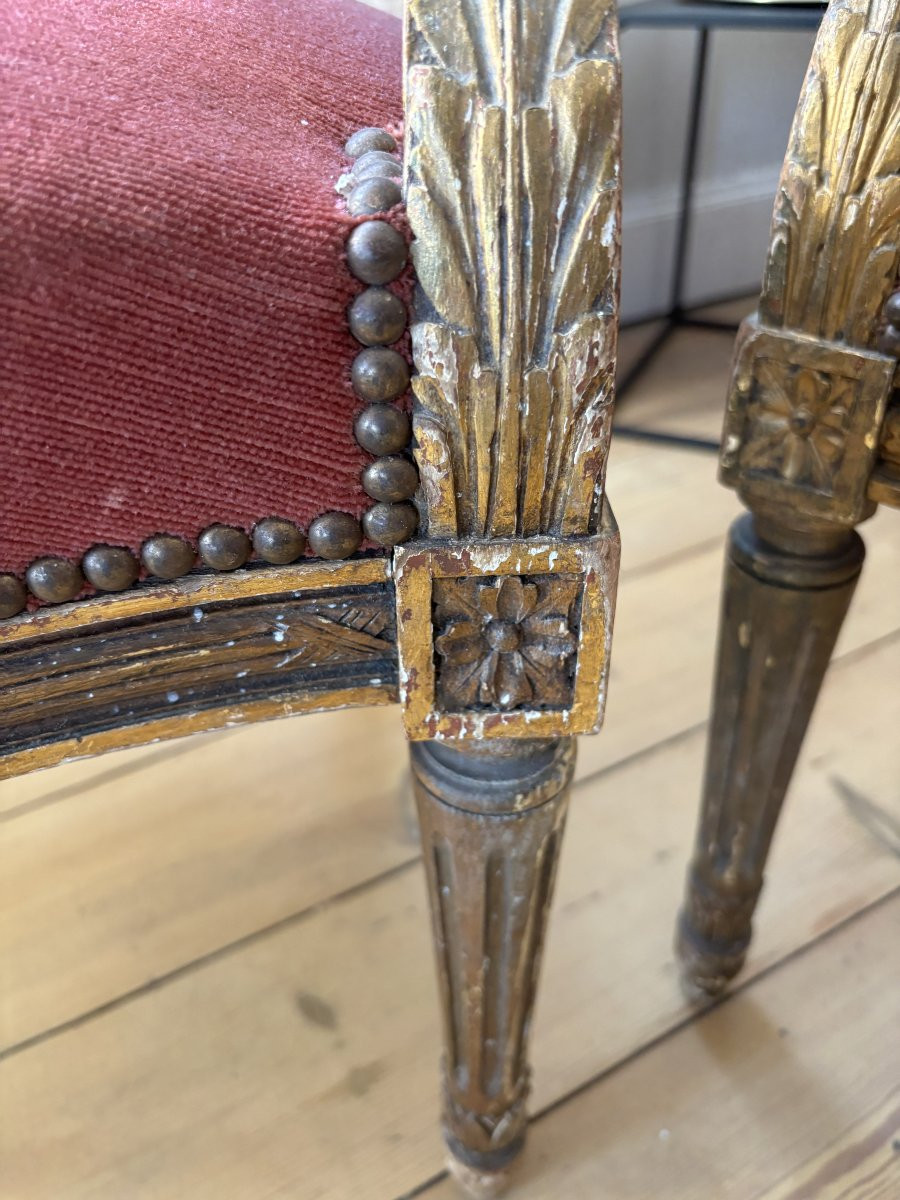 Paire de Fauteuils Médaillon Louis XVI-photo-5