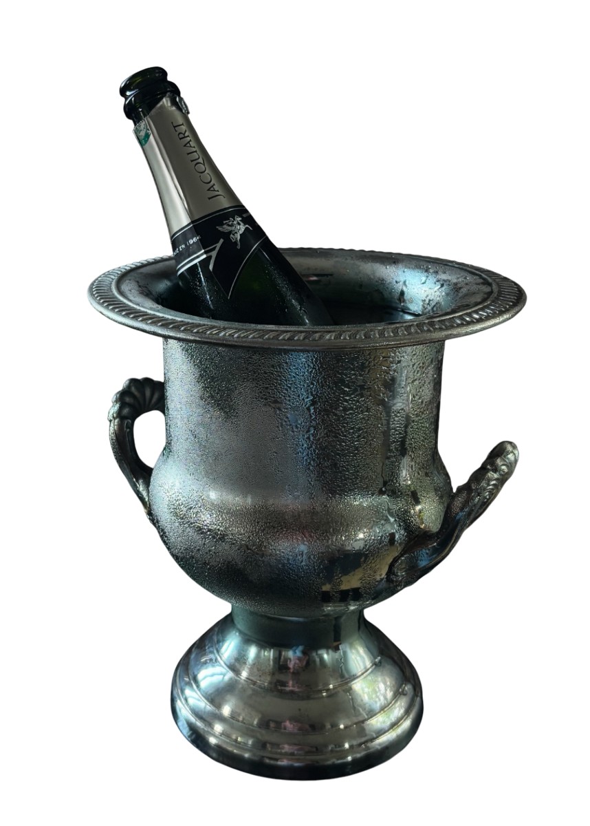 Seau à Champagne en métal Argenté.