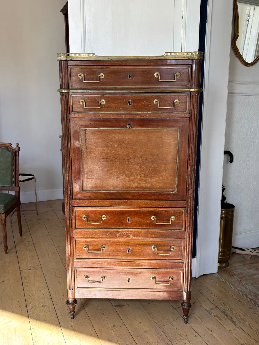 Secrétaire de Dame en Acajou - Époque Louis XVI-photo-6