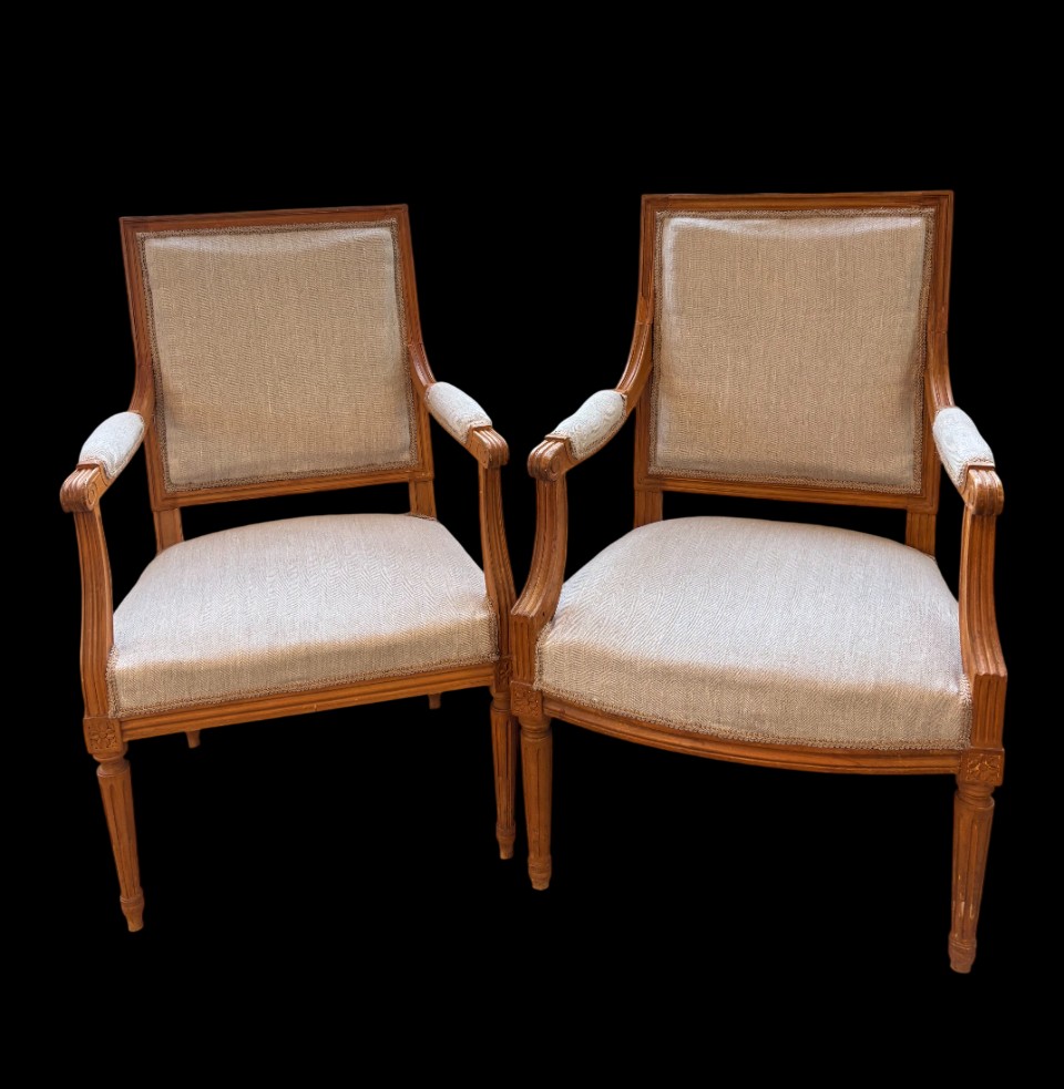 Pair Of Louis XVI Style Armchairs