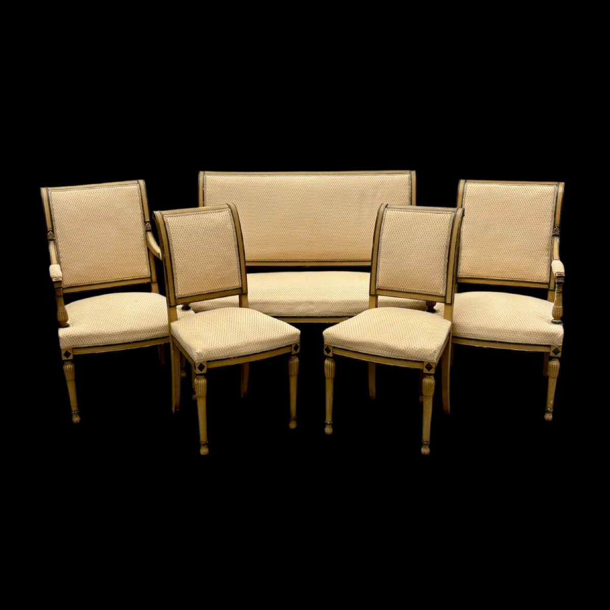Neoclassical Directoire-style 5-piece Living Room