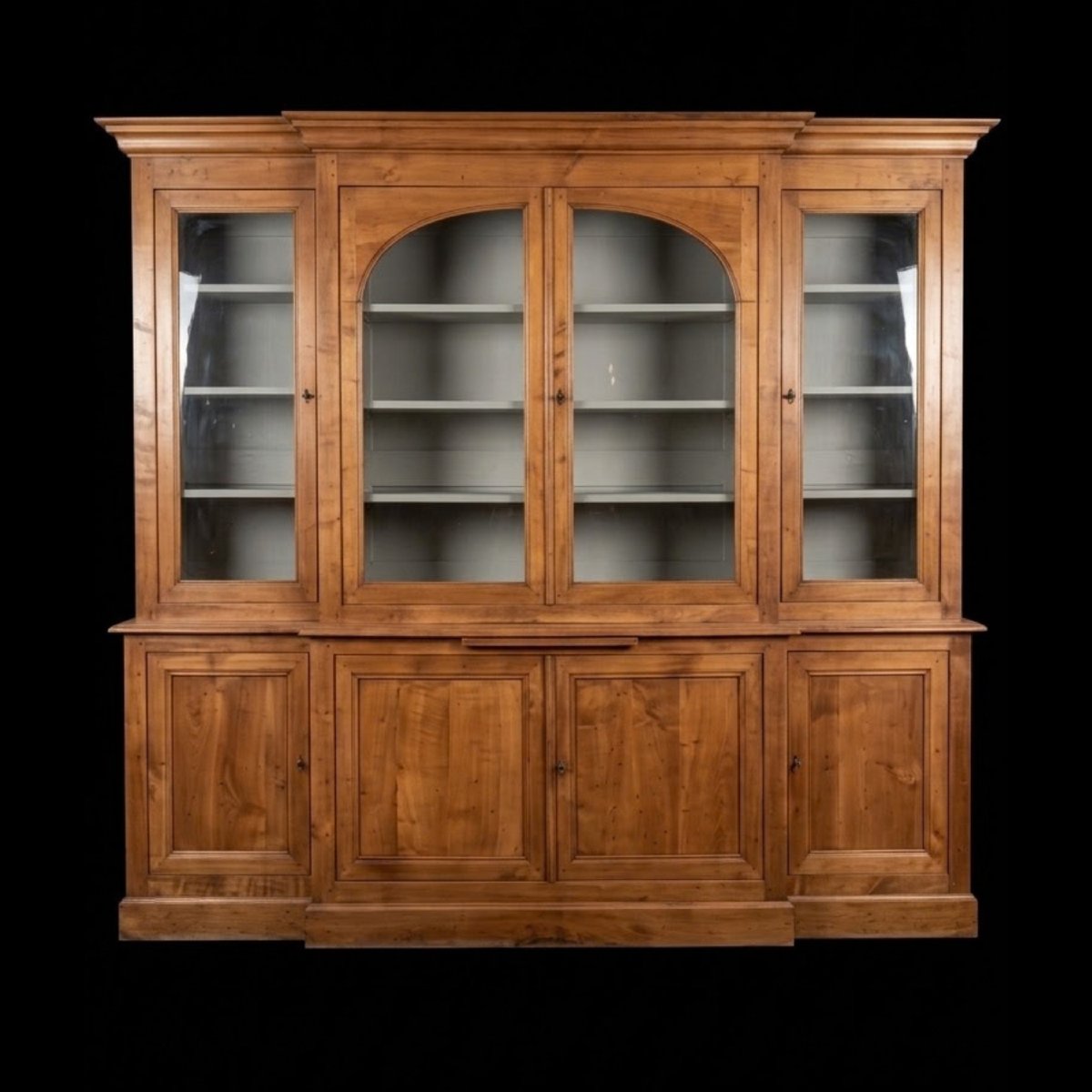 Imposing Bookcase / China Cabinet With Glass Doors In The Directoire Style