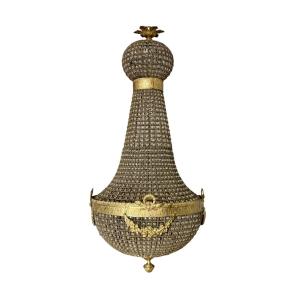 Imposant Lustre Mongolfière XIXème