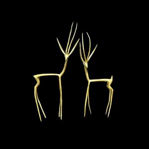 Pair Of Bronze Antelopes