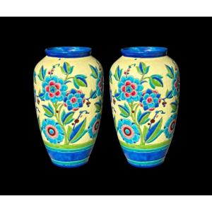 Paire de Vases KERAMIS - Art Déco