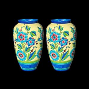 Paire de Vases KERAMIS - Art Déco