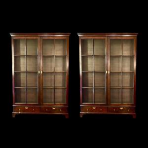 Paire de Bibliothèques / Vitrines en Acajou de style George III
