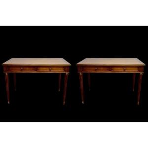 Pair Of Louis XVI-style Console Tables