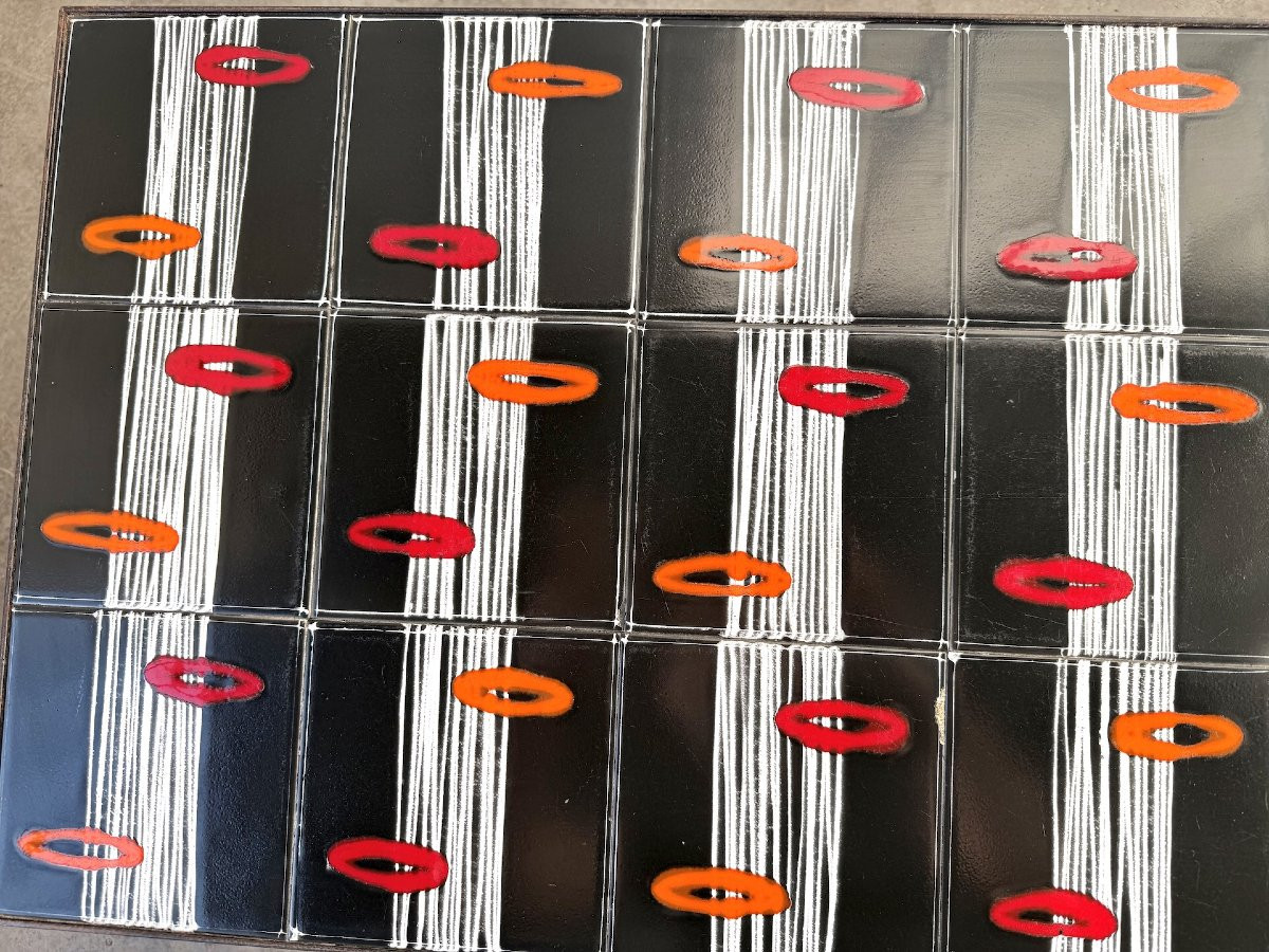 Glazed Ceramic Coffee Table, Robert & Jean Cloutier Zg2, 1970s-photo-8