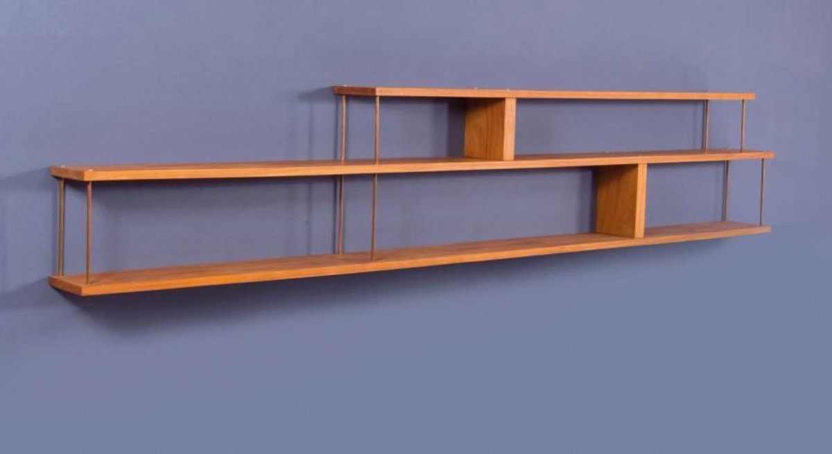 Large Wall Shelf In Cherry - Design, Circa 1960