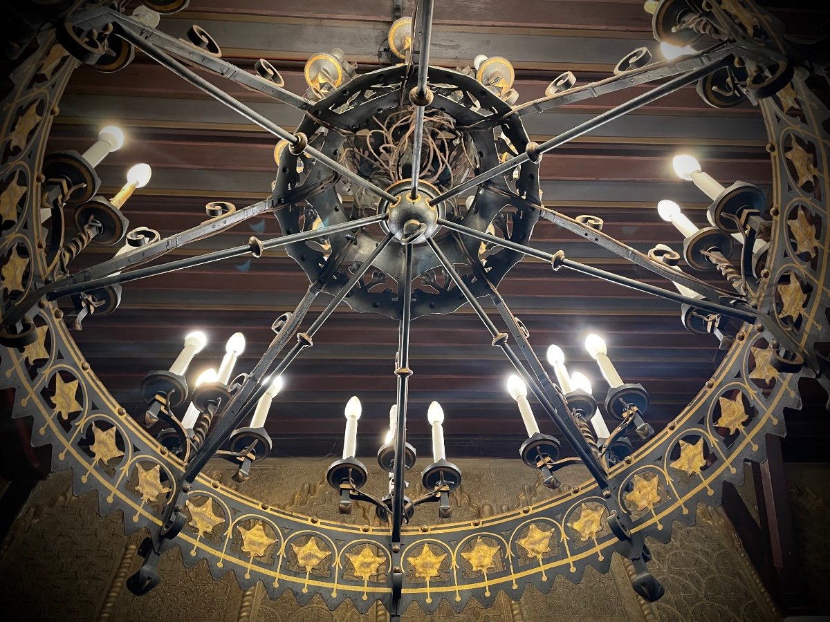 Important Gothic Style Chandelier -photo-2