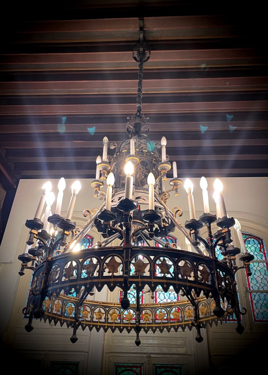 Important Gothic Style Chandelier 