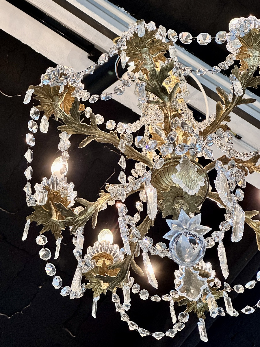 Gilt Bronze And Crystal Chandelier – Louis XV Style-photo-1