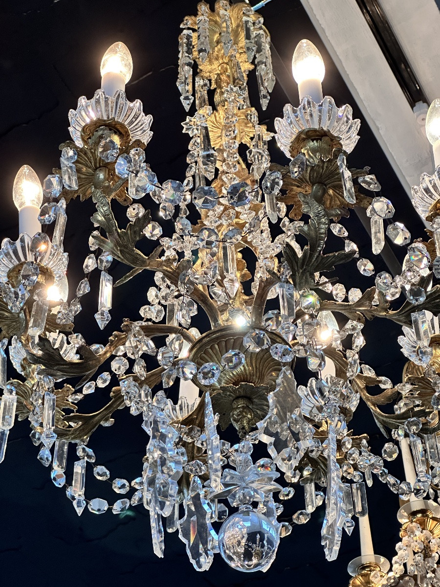 Gilt Bronze And Crystal Chandelier – Louis XV Style-photo-3