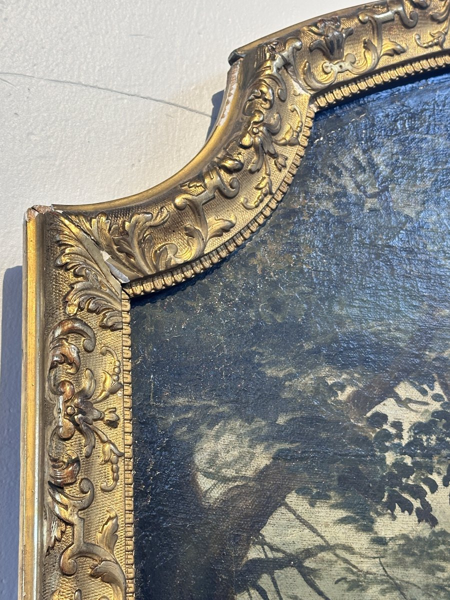 Huile sur Toile Époque XVIIIe / Style Rococo, « Scène Romantique à la Flûte » Boldini-photo-3