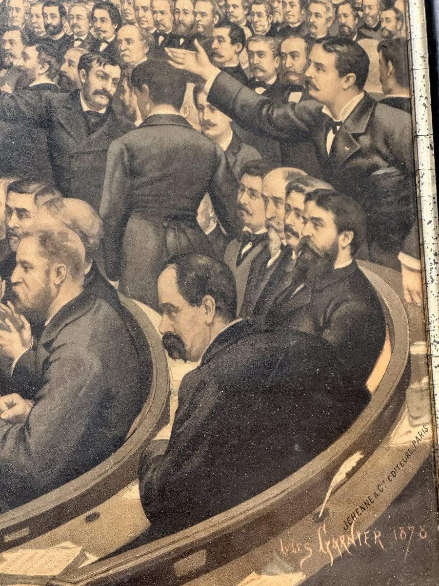 Grande Gravure Historique : Le "Sénat de la Troisième République" par Jules Garnier (1878)-photo-2